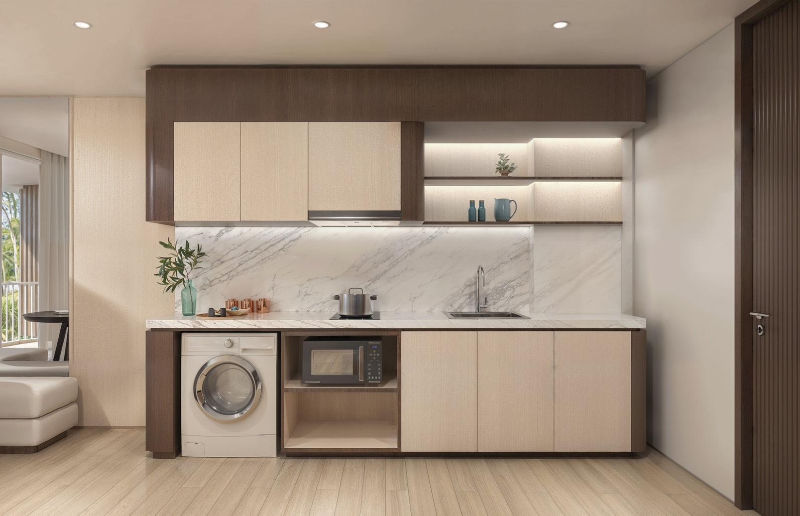 Kitchenette and laundry